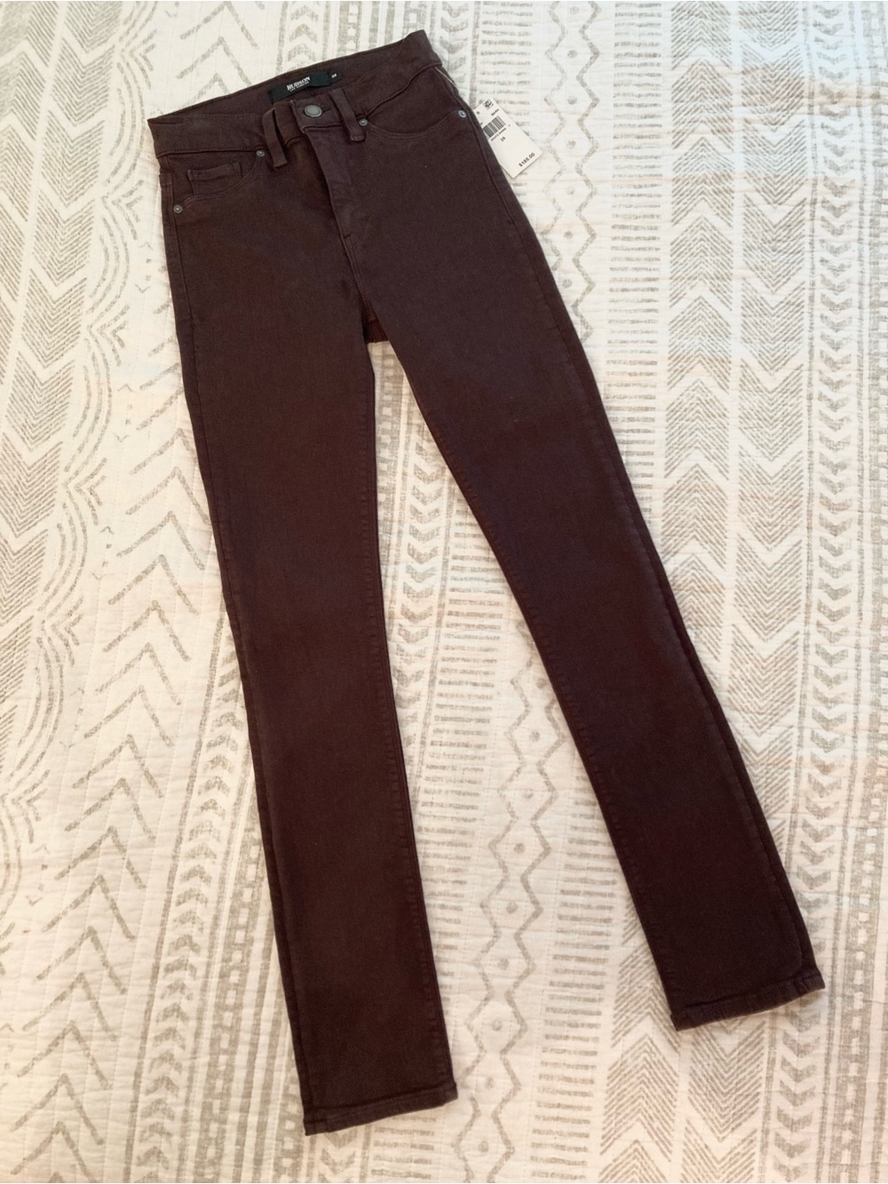 NWT Hudson Barbara Chocolate Brown Jeans Classic Casual Chic Sz 25